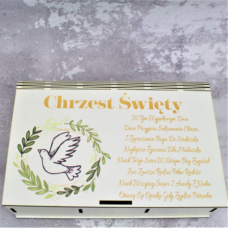 Kasetka z Nadrukiem - Chrzest Święty Pamiątka - obrazek 2