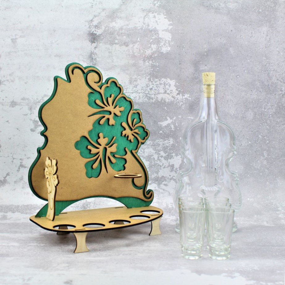 Karafka Wiolonczela Kwiaty - obrazek 4