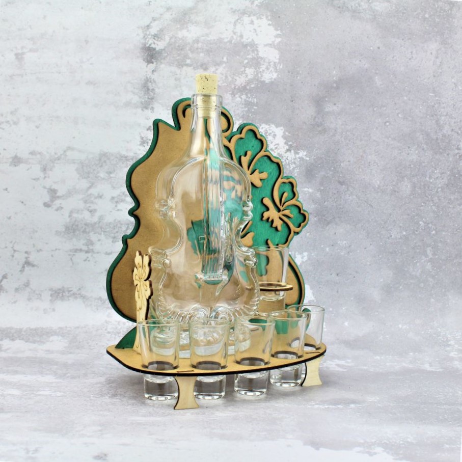 Karafka Wiolonczela Kwiaty - obrazek 3