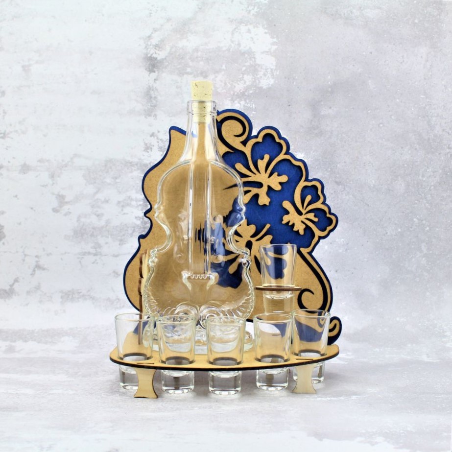 Karafka Wiolonczela Kwiaty - obrazek 5