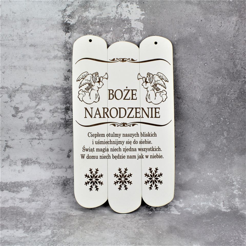 Zawieszka Duża z Grawerem Boże Narodzenie