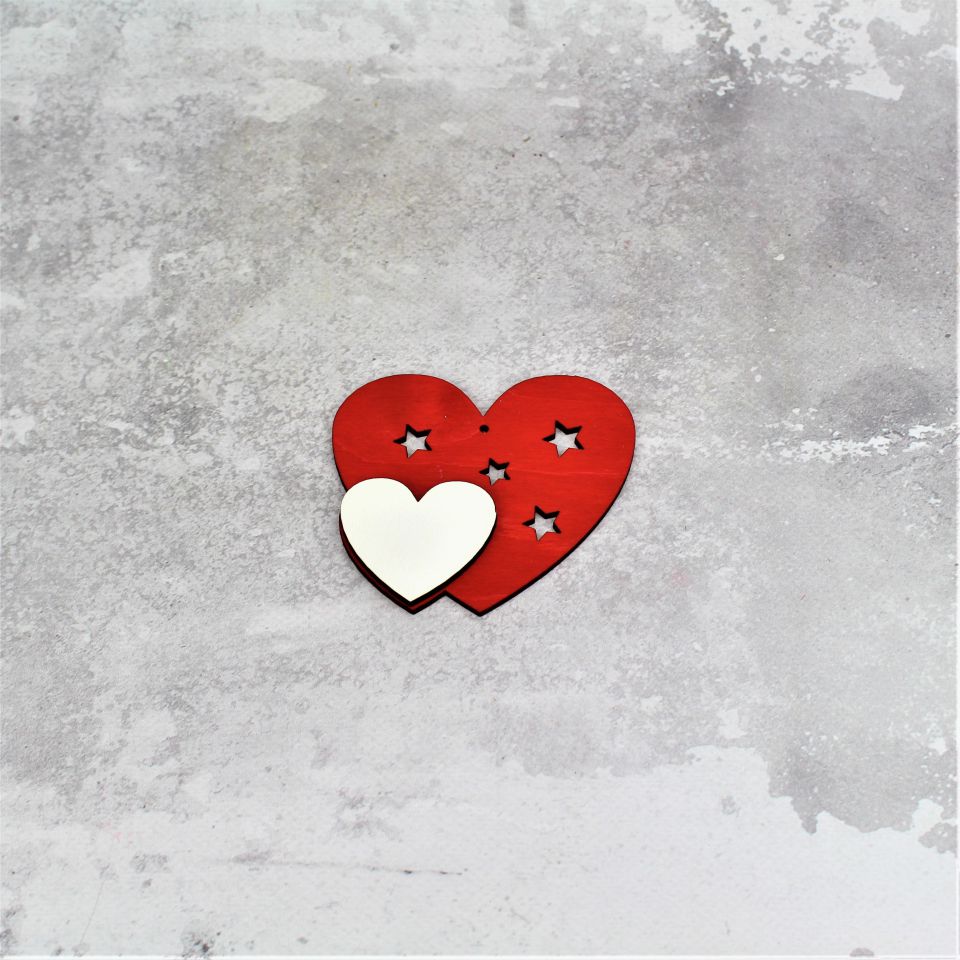 Zawieszka Serduszko 2 szt - obrazek 3