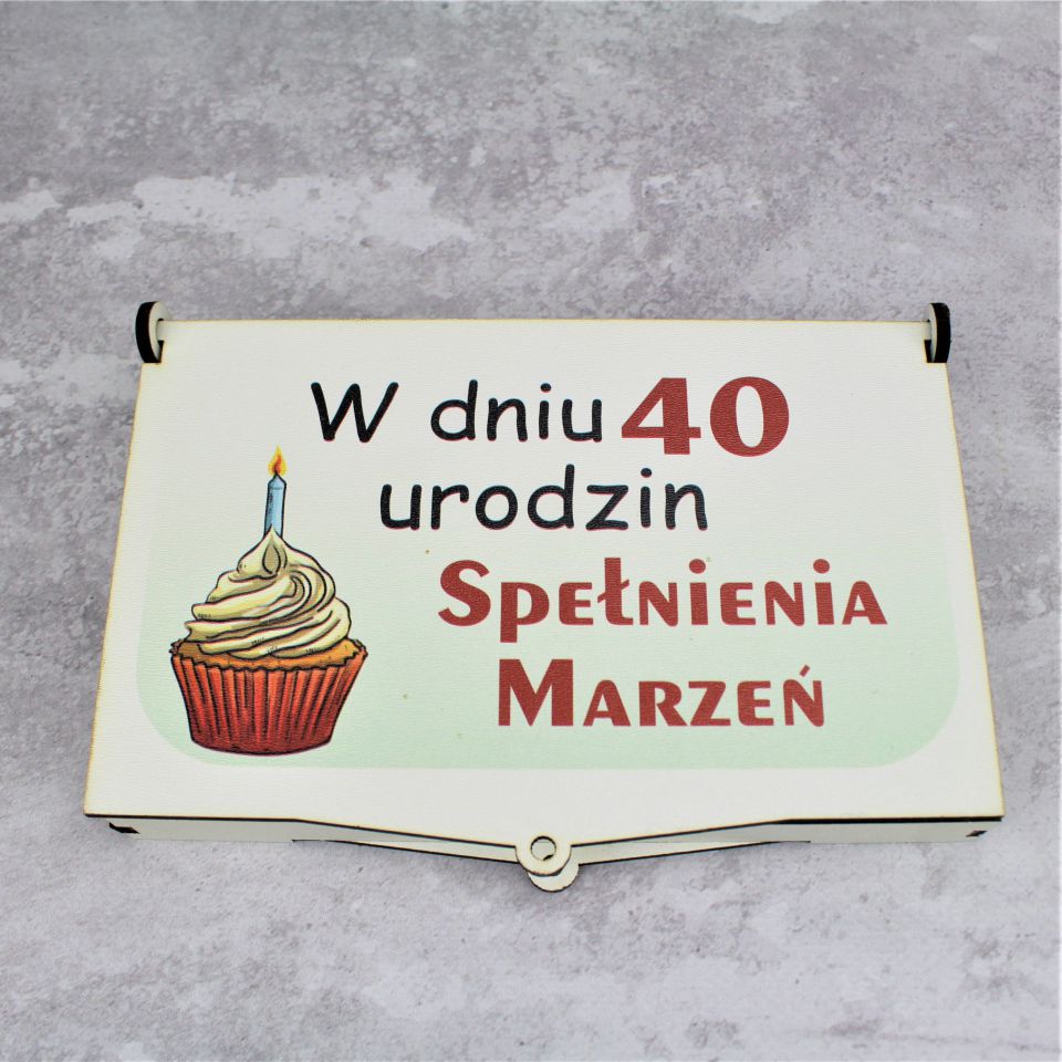 Kasetka na Banknoty Nadruk Dowolna Cyfra Urodzinowa
