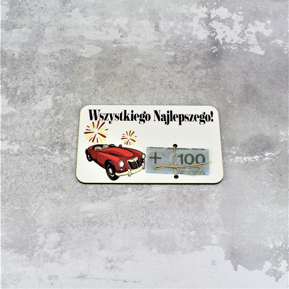 Drewniana Kartka Urodzinowa