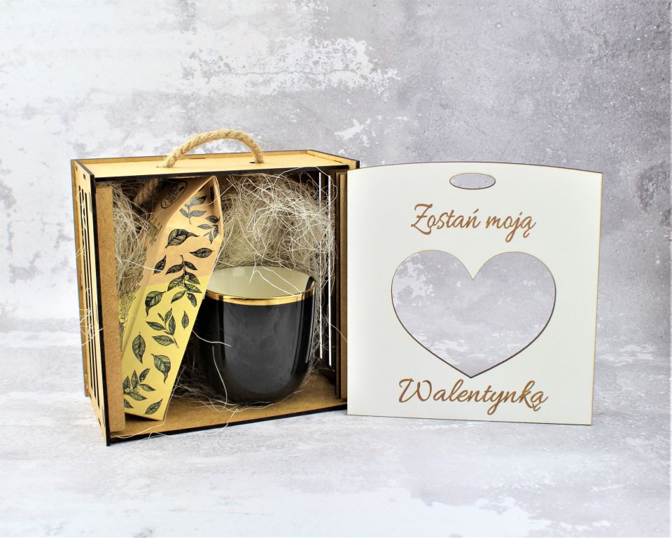 Skrzynka na kubek i herbatę Walentynki - obrazek 3