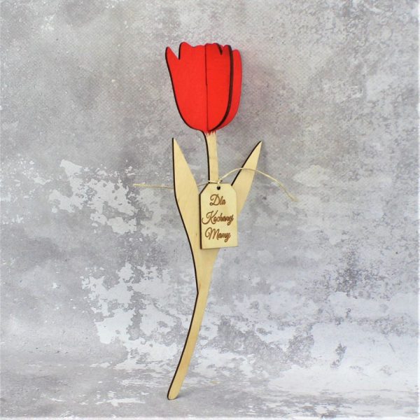Dzień Matki Czerwony Tulipan 3D 5
