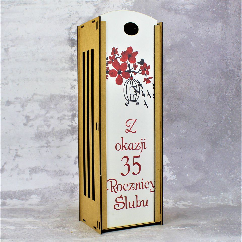 Skrzynka na Wino z okazji 35 Rocznicy Ślubu