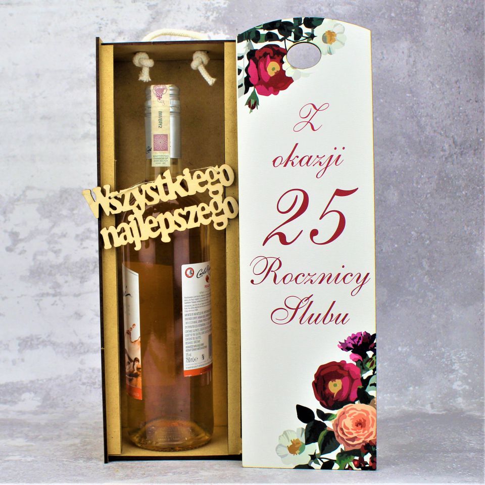 Skrzynka na Wino z okazji 25 Rocznicy Ślubu - obrazek 3
