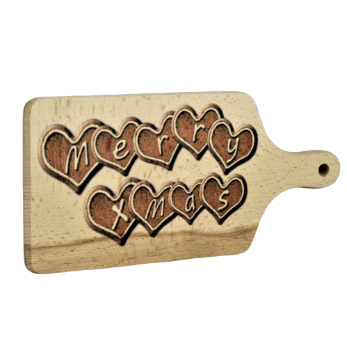 Świąteczna Drewniana Deska Kuchenna Nadruk WESOŁYCH ŚWIĄT Dekoracja
