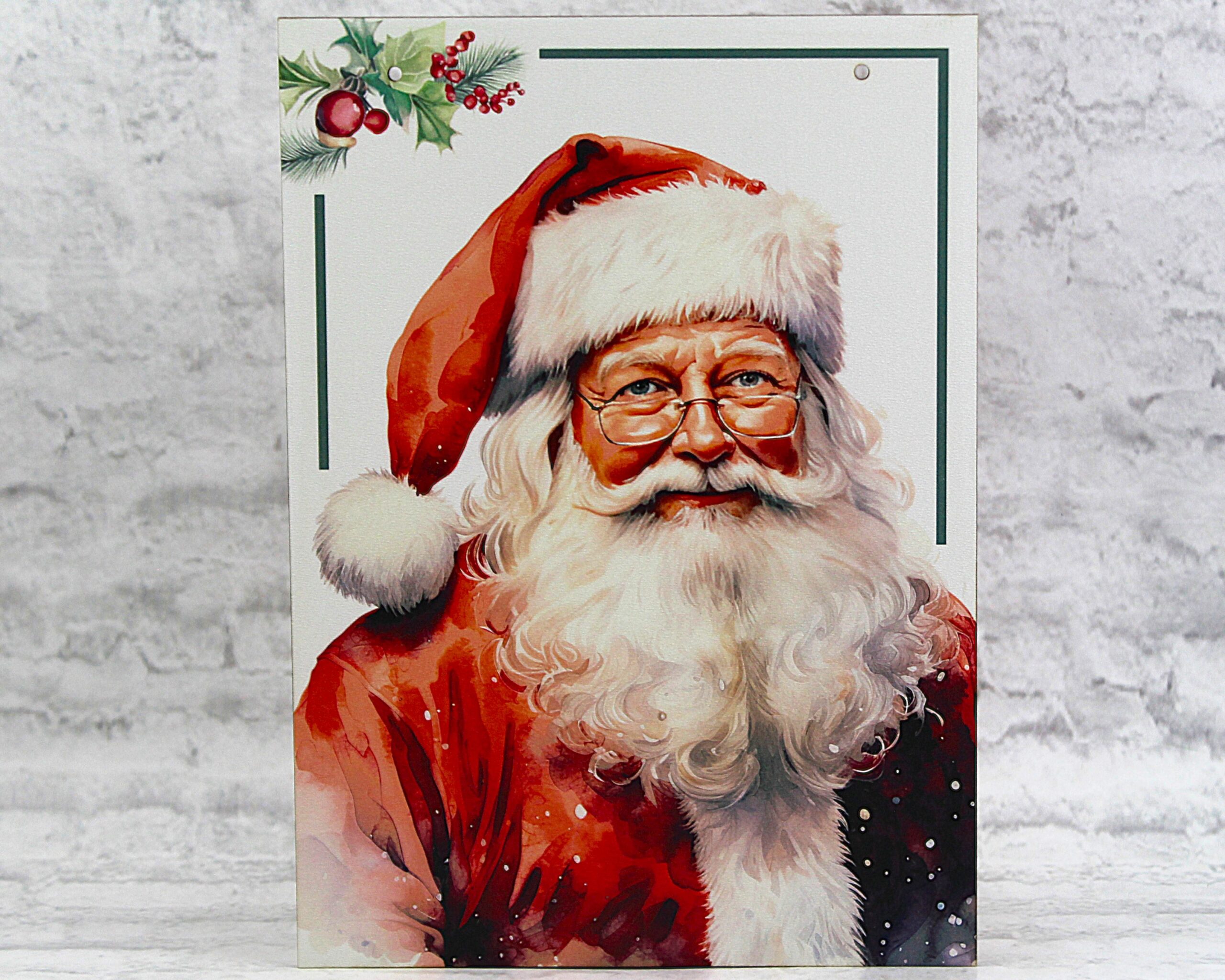 Tablica Świąteczna Zawieszka MIKOŁAJ Dekoracja Boże Narodzenie - obrazek 2