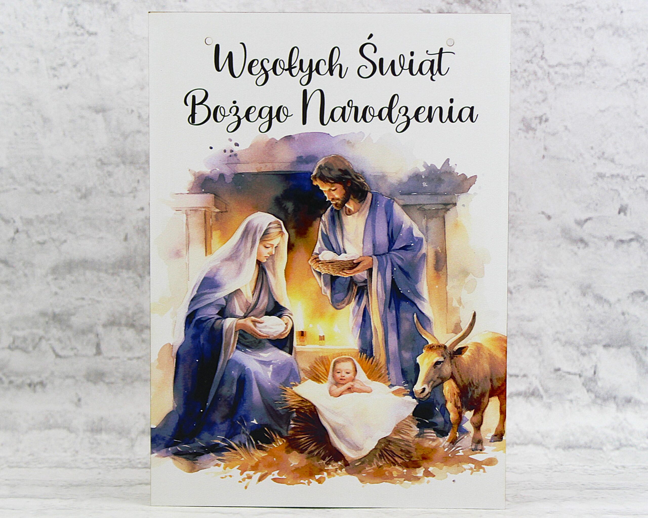 Tablica Świąteczna Zawieszka WESOŁYCH ŚWIĄT BOŻEGO NARODZENIA - obrazek 2