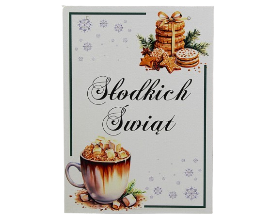 Tablica Świąteczna Zawieszka SŁODKICH ŚWIĄT Dekoracja Boże Narodzenie