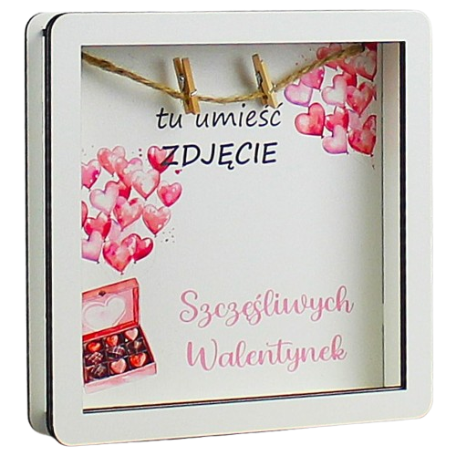 Romantyczna RAMKA NA ZDJĘCIE z nadrukiem Walentynki - obrazek 2