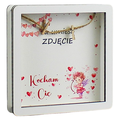 Romantyczna RAMKA NA ZDJĘCIE z nadrukiem Walentynki - obrazek 2