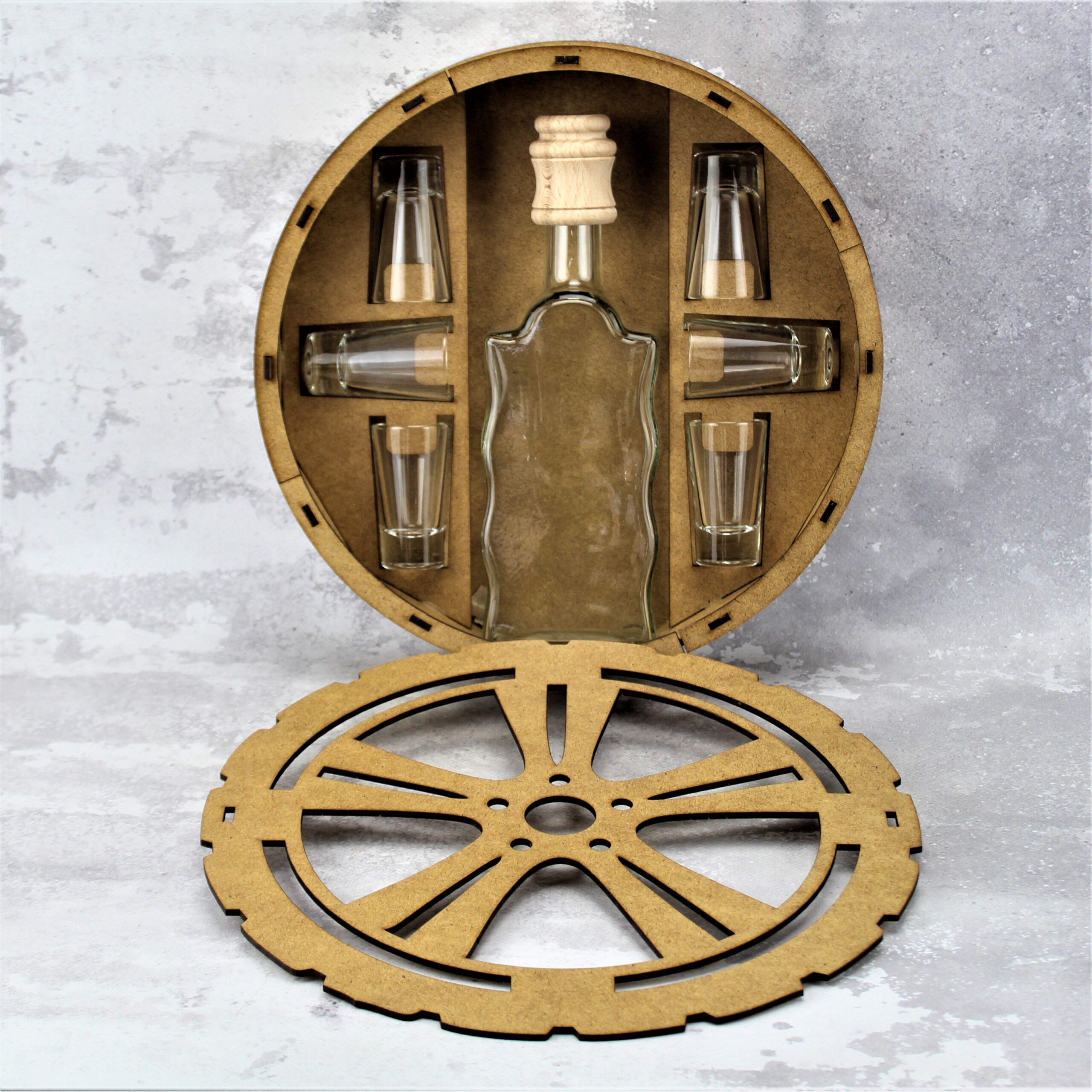 Zestaw Prezentowy Dla Mężczyzny OPONA BRĄZOWA Karafka z Kieliszkami 6 sztuk - obrazek 5