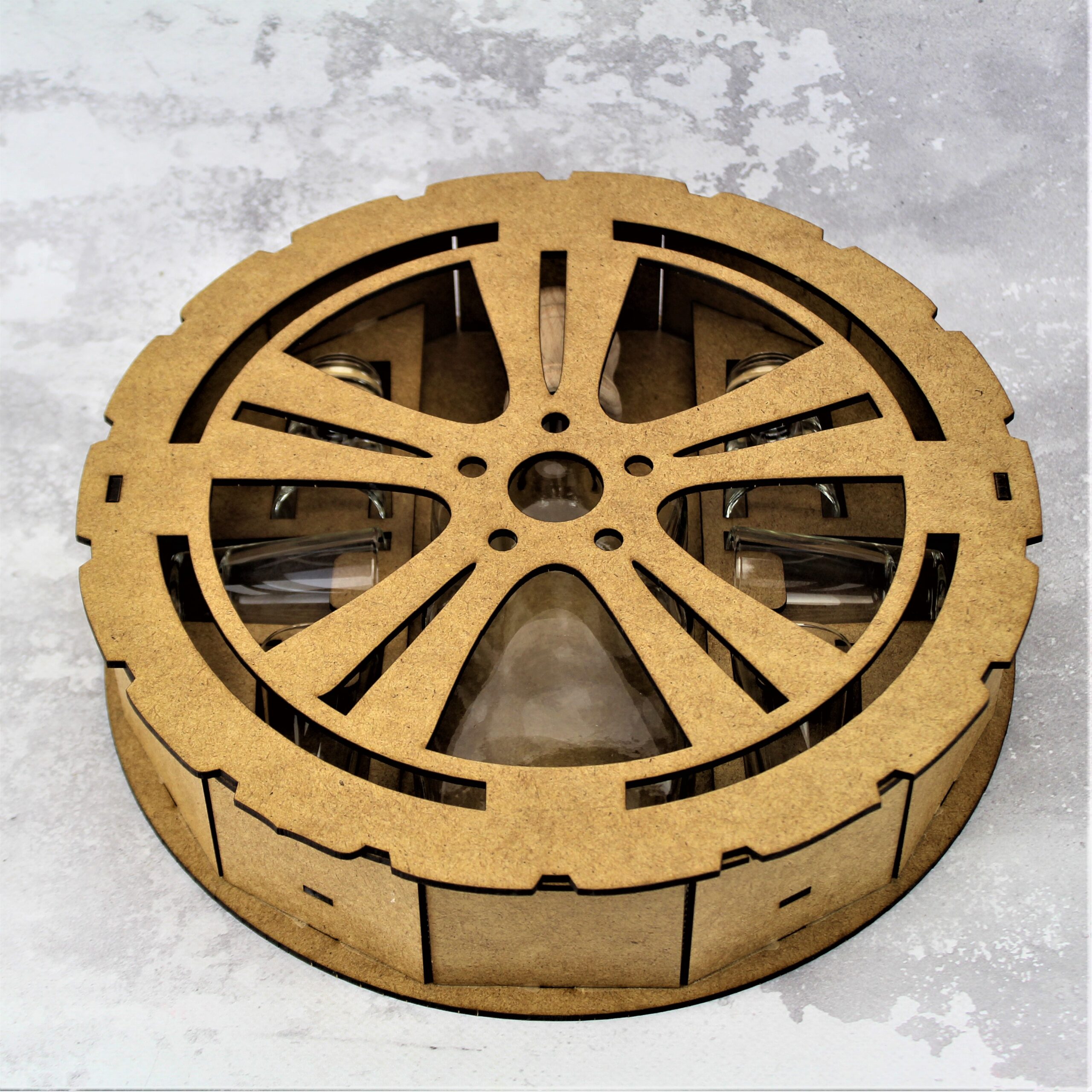 Zestaw Prezentowy Dla Mężczyzny OPONA BRĄZOWA Karafka z Kieliszkami 6 sztuk - obrazek 4