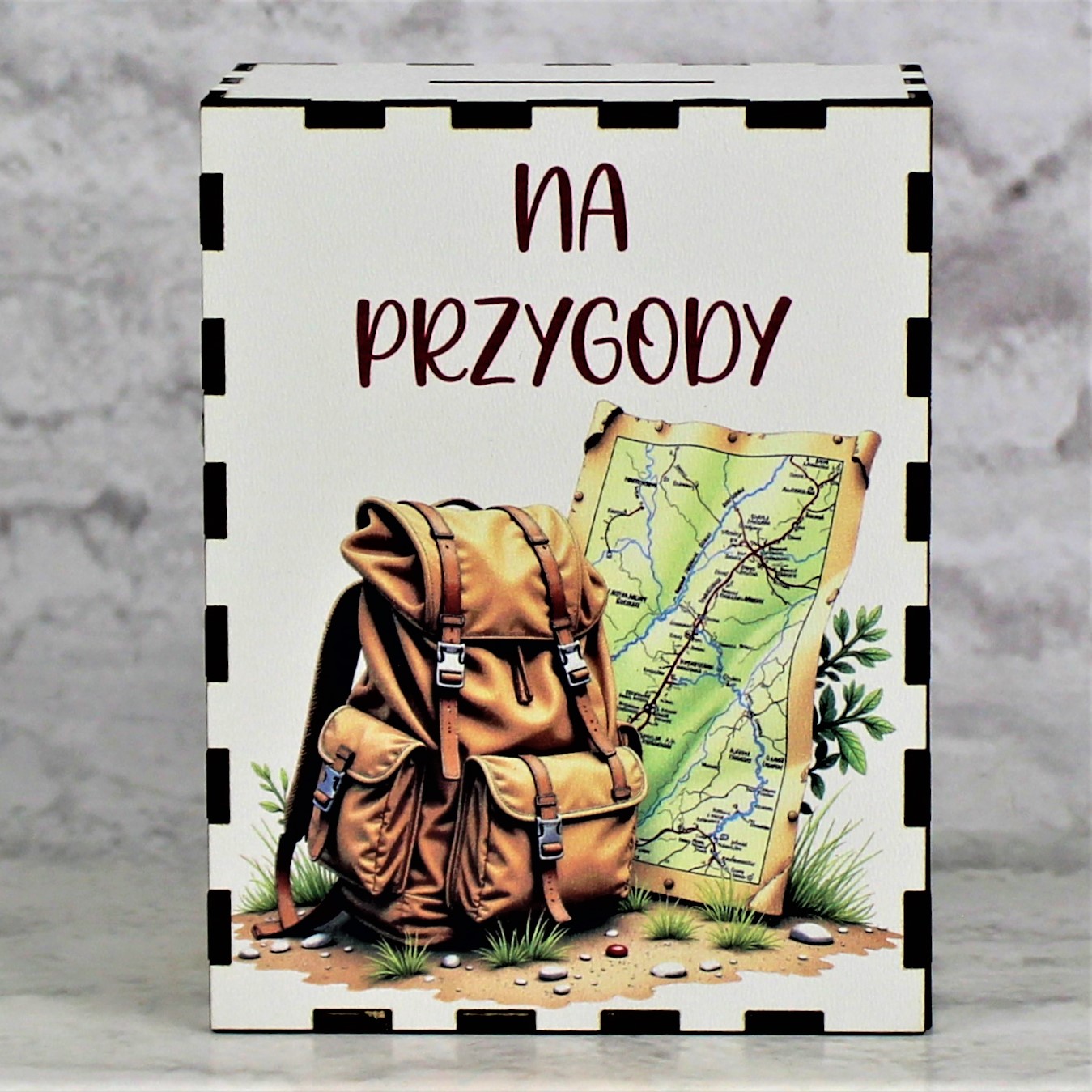 Skarbonka Dekoracyjna z nadrukiem Na Przygody - obrazek 4