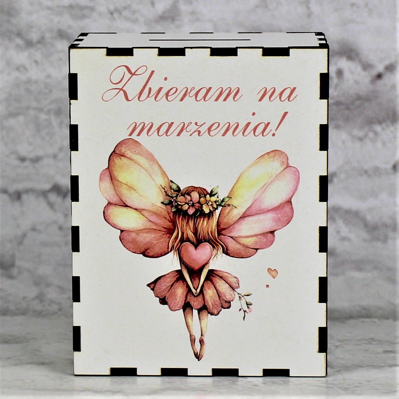 Skarbonka Dekoracyjna z nadrukiem Zbieram na Marzenia - obrazek 4