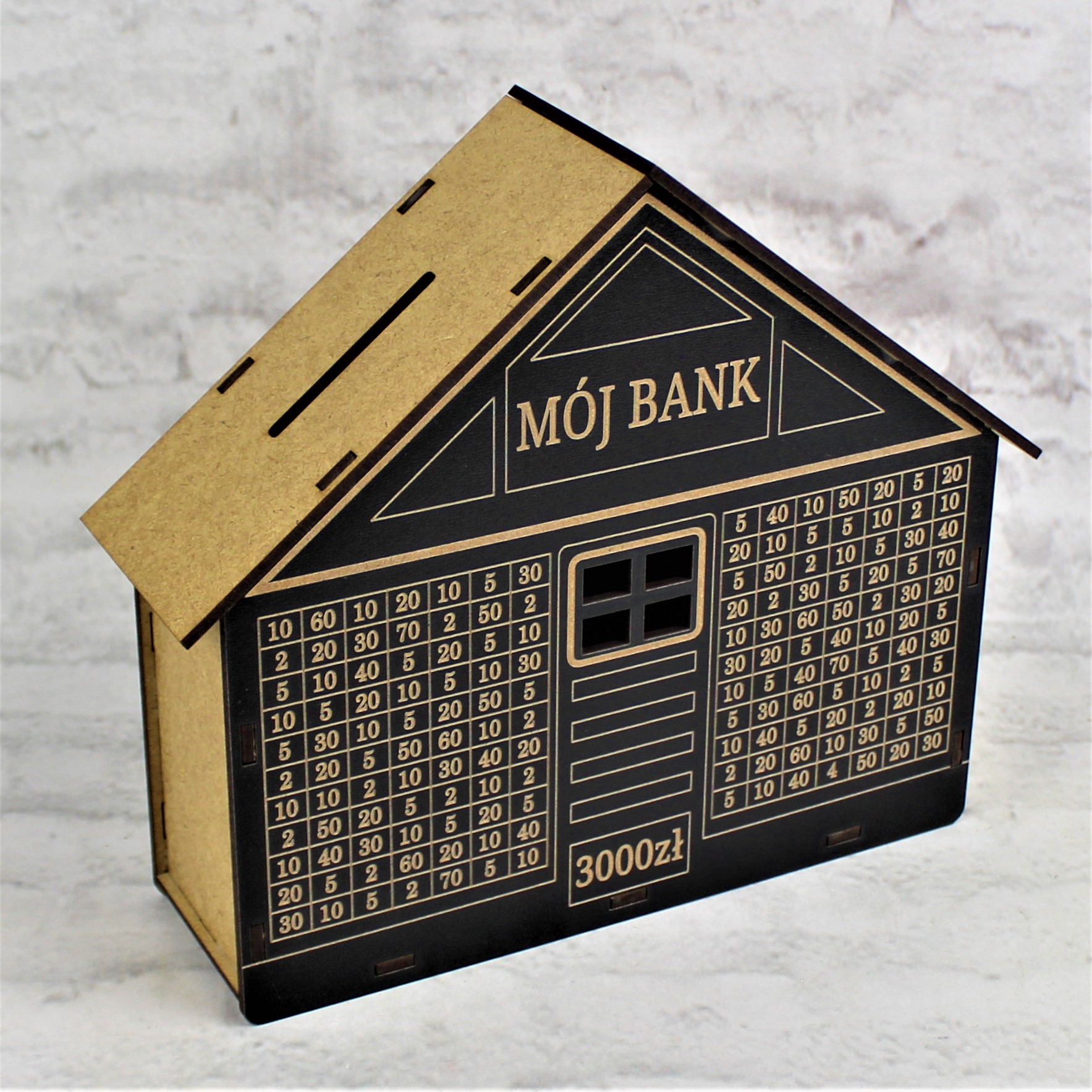 Skarbonka Czarna z Grawerem MÓJ BANK Kwota do wyboru Personalizacja - obrazek 5