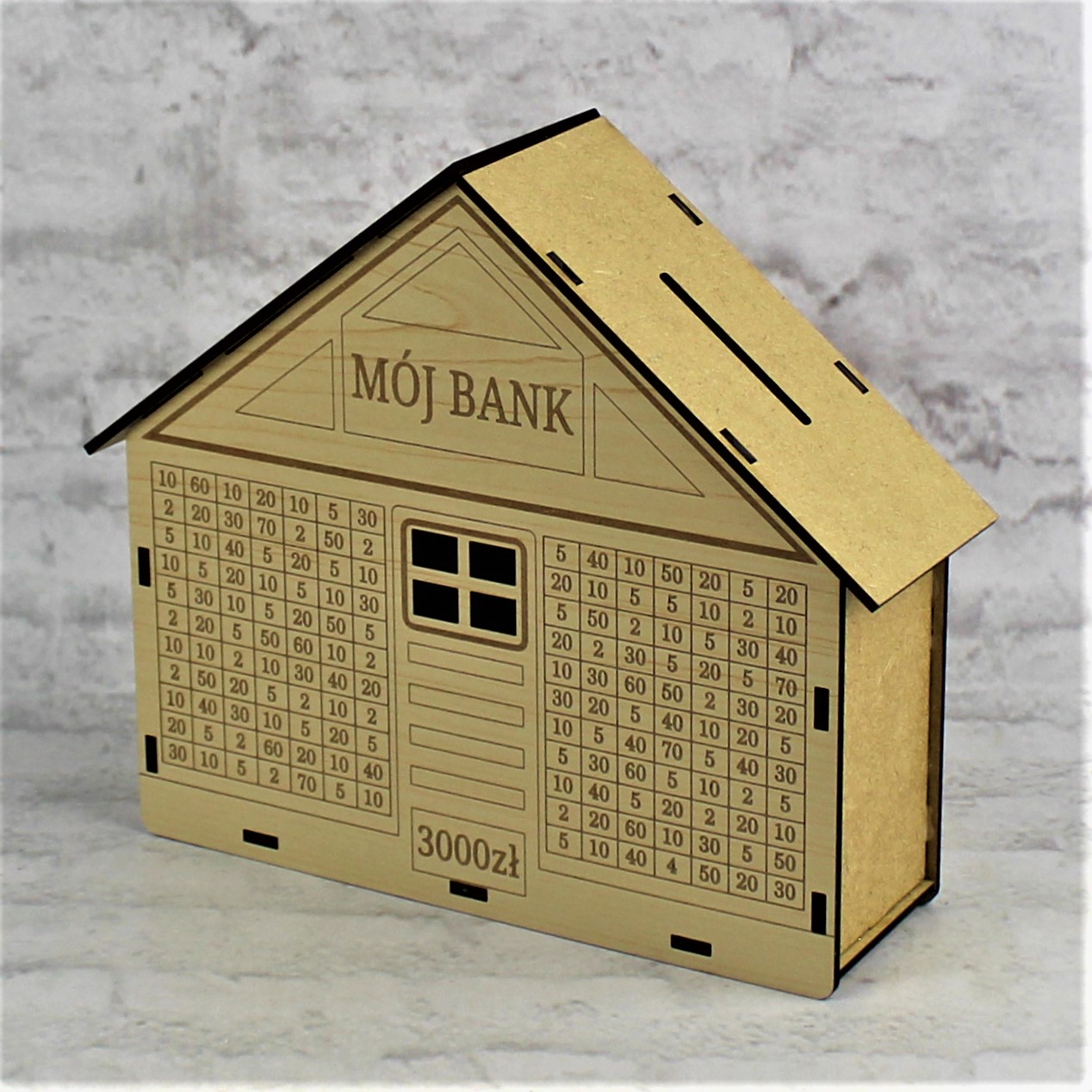 Skarbonka Naturalna z Grawerem MÓJ BANK Kwota do wyboru Personalizacja - obrazek 4
