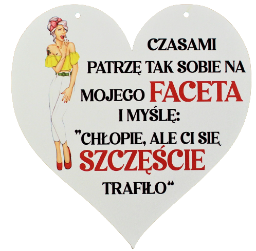 Prezent Dla Kobiety Dekoracyjna Tabliczka Zawieszka SERCE