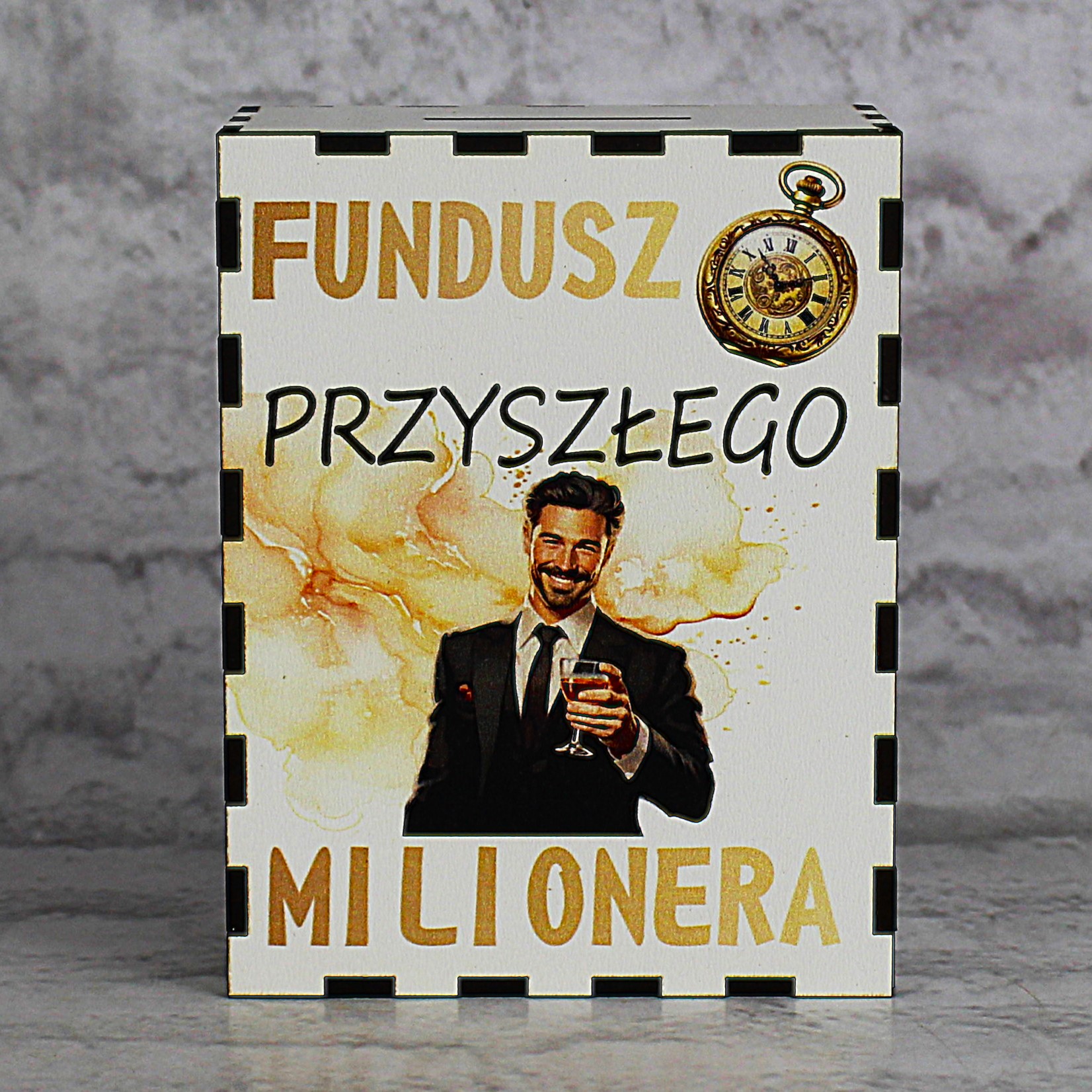 Skarbonka z Kolorowym Nadrukiem FUNDUSZ PRZYSZŁEGO MILIONERA - obrazek 2