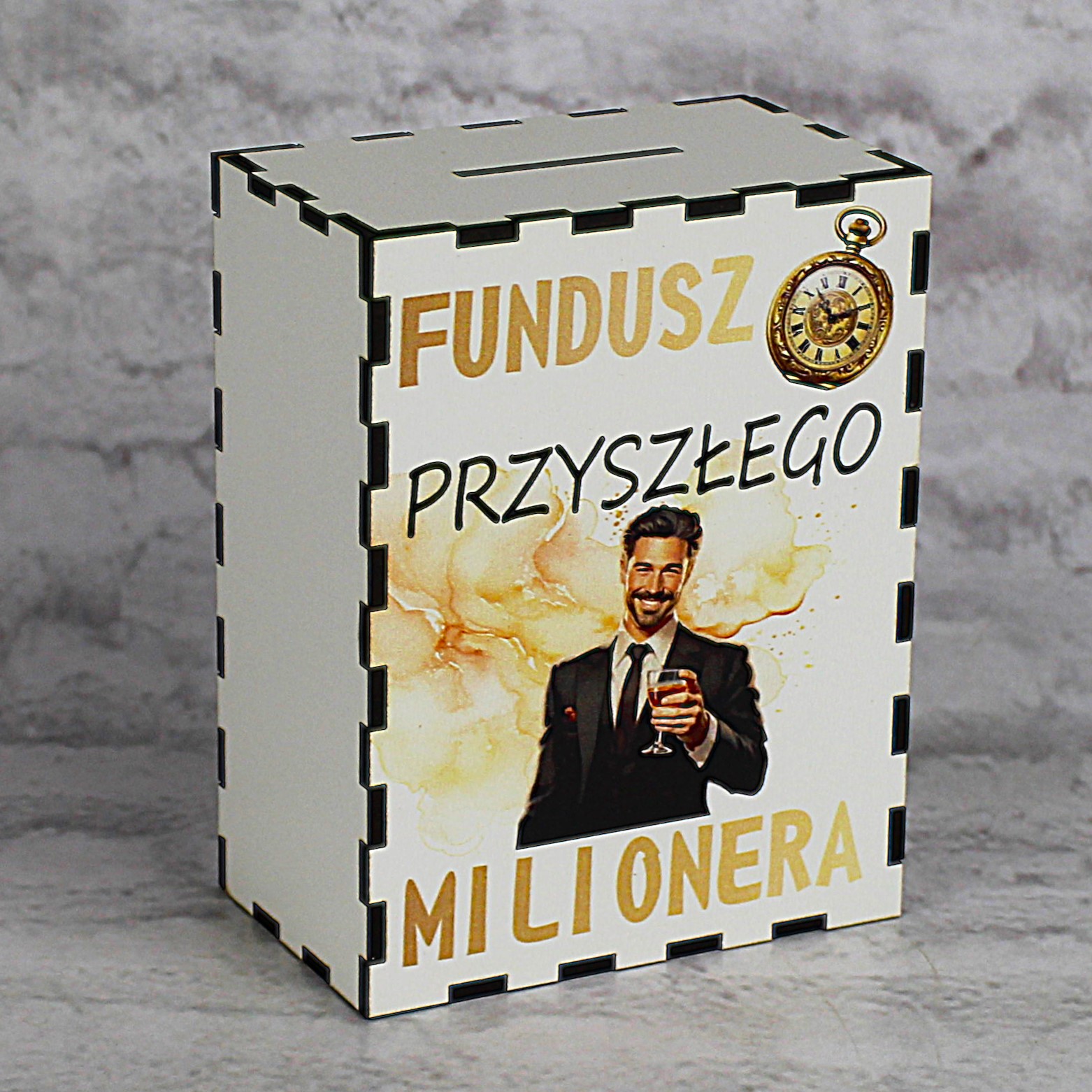 Skarbonka z Kolorowym Nadrukiem FUNDUSZ PRZYSZŁEGO MILIONERA - obrazek 4