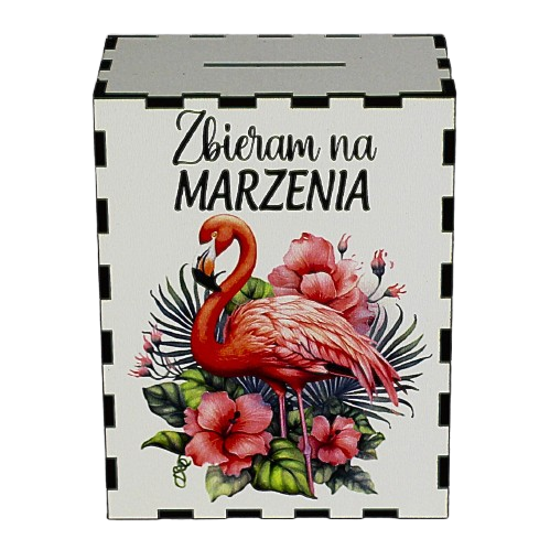 Skarbonka z Kolorowym Nadrukiem ZBIERAM NA MARZENIA