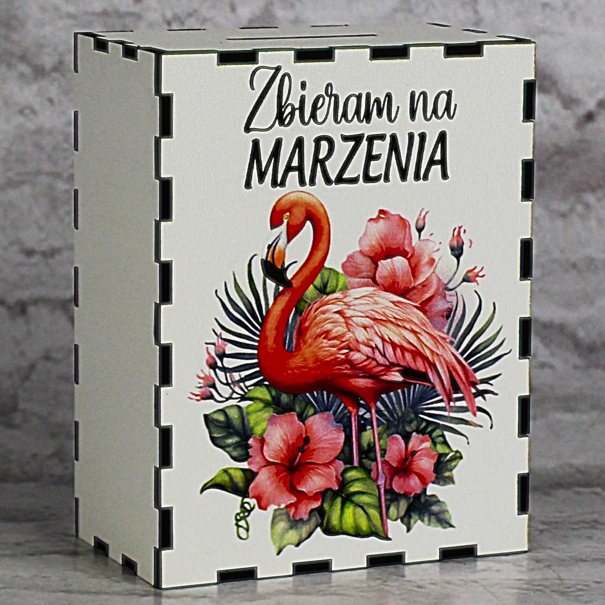 Skarbonka z Kolorowym Nadrukiem ZBIERAM NA MARZENIA - obrazek 4