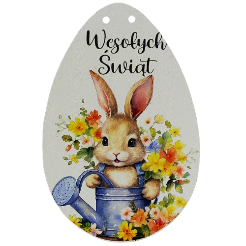 Zawieszka Wielkanocna 18 cm Pisanka Kolorowy Nadruk