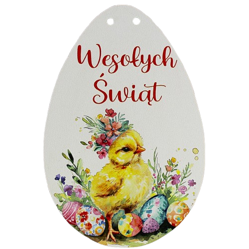 Zawieszka Wielkanocna 18 cm Pisanka Kolorowy Nadruk