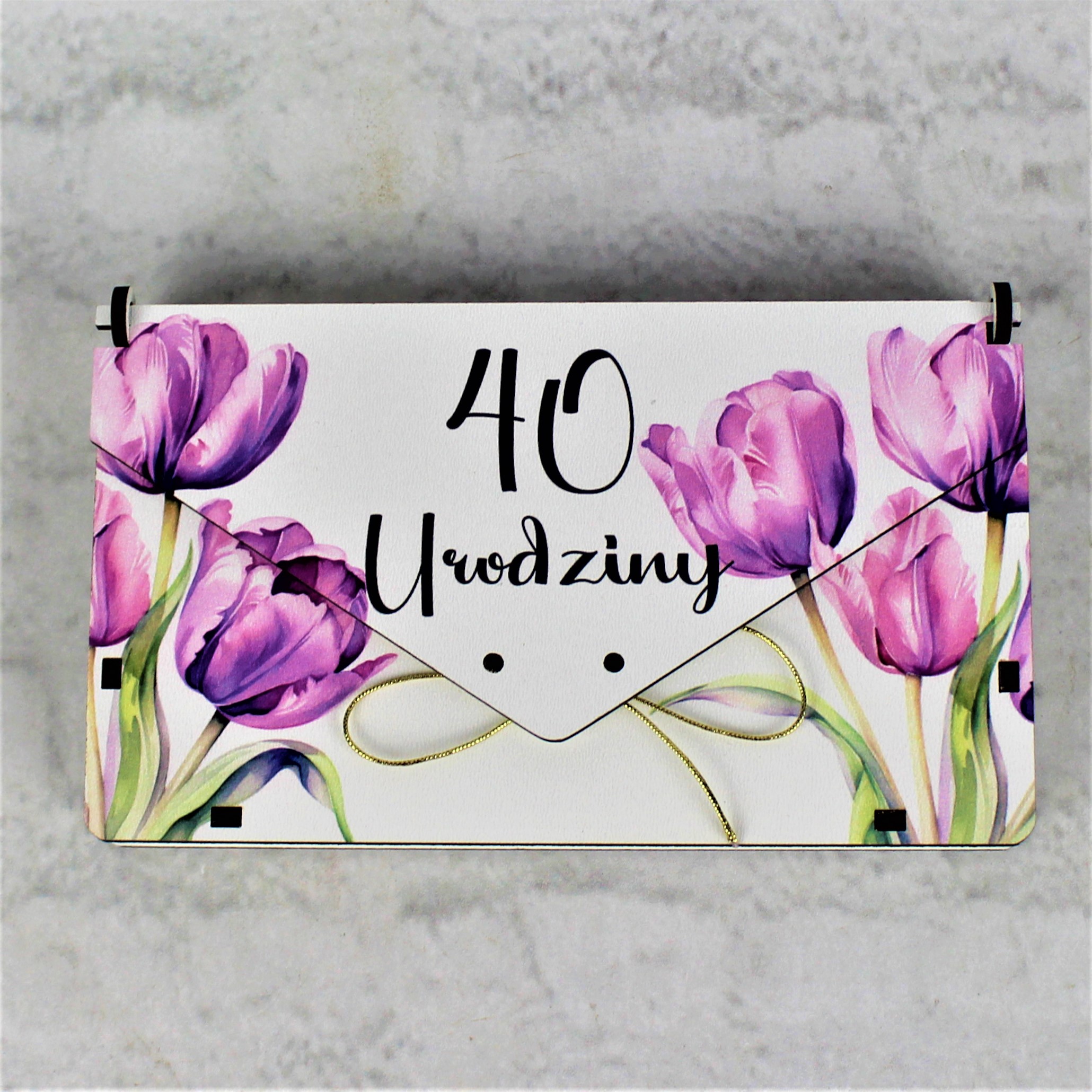 Koperta na Pieniądze Bon Podarunkowy 40 Urodziny Personalizowana - obrazek 2