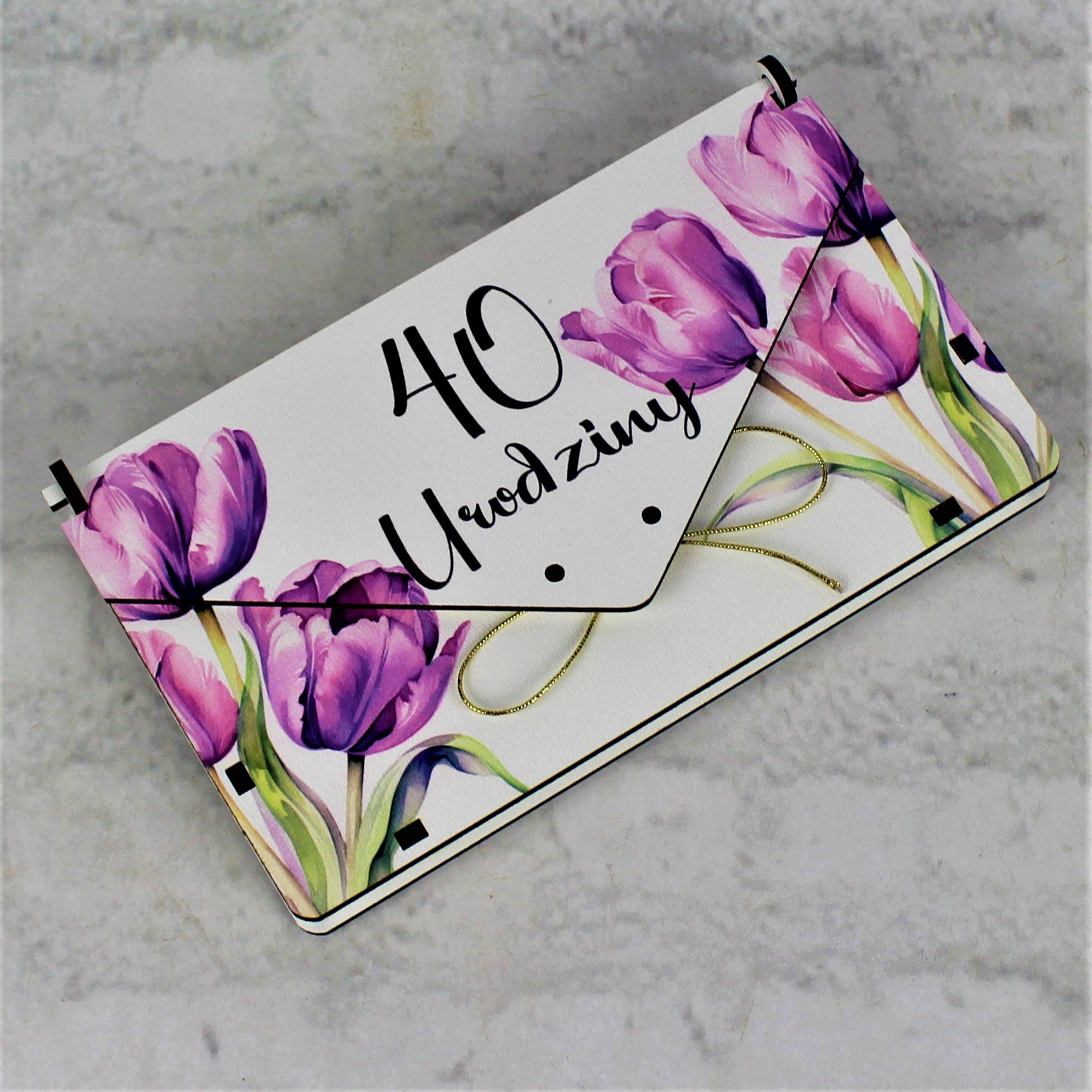 Koperta na Pieniądze Bon Podarunkowy 40 Urodziny Personalizowana - obrazek 4