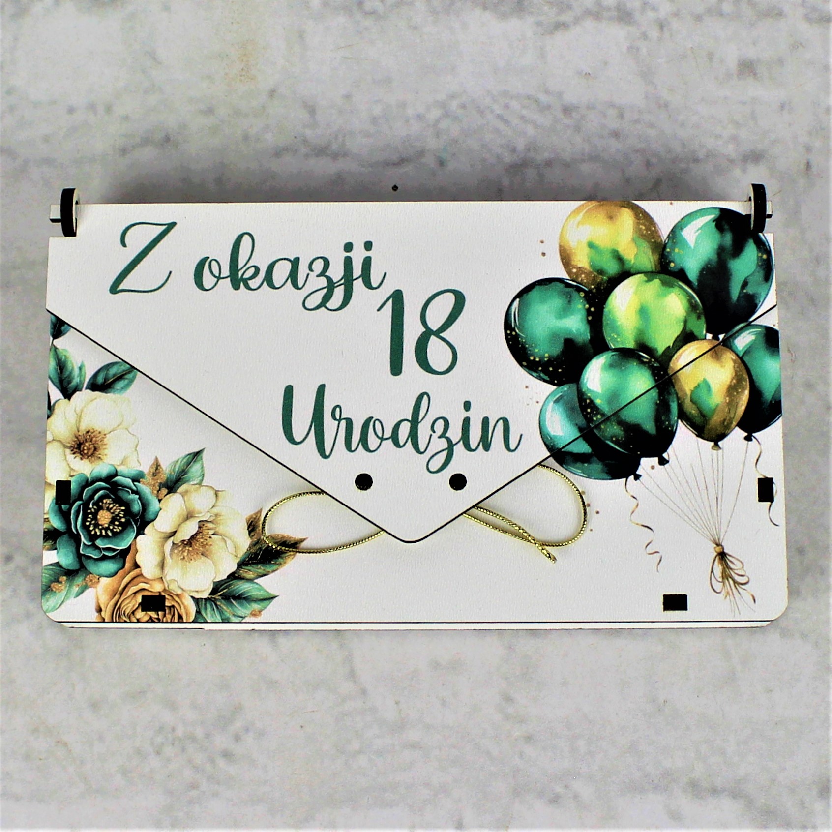 Koperta na Pieniądze Bon Podarunkowy 18 Urodziny Personalizowana - obrazek 2