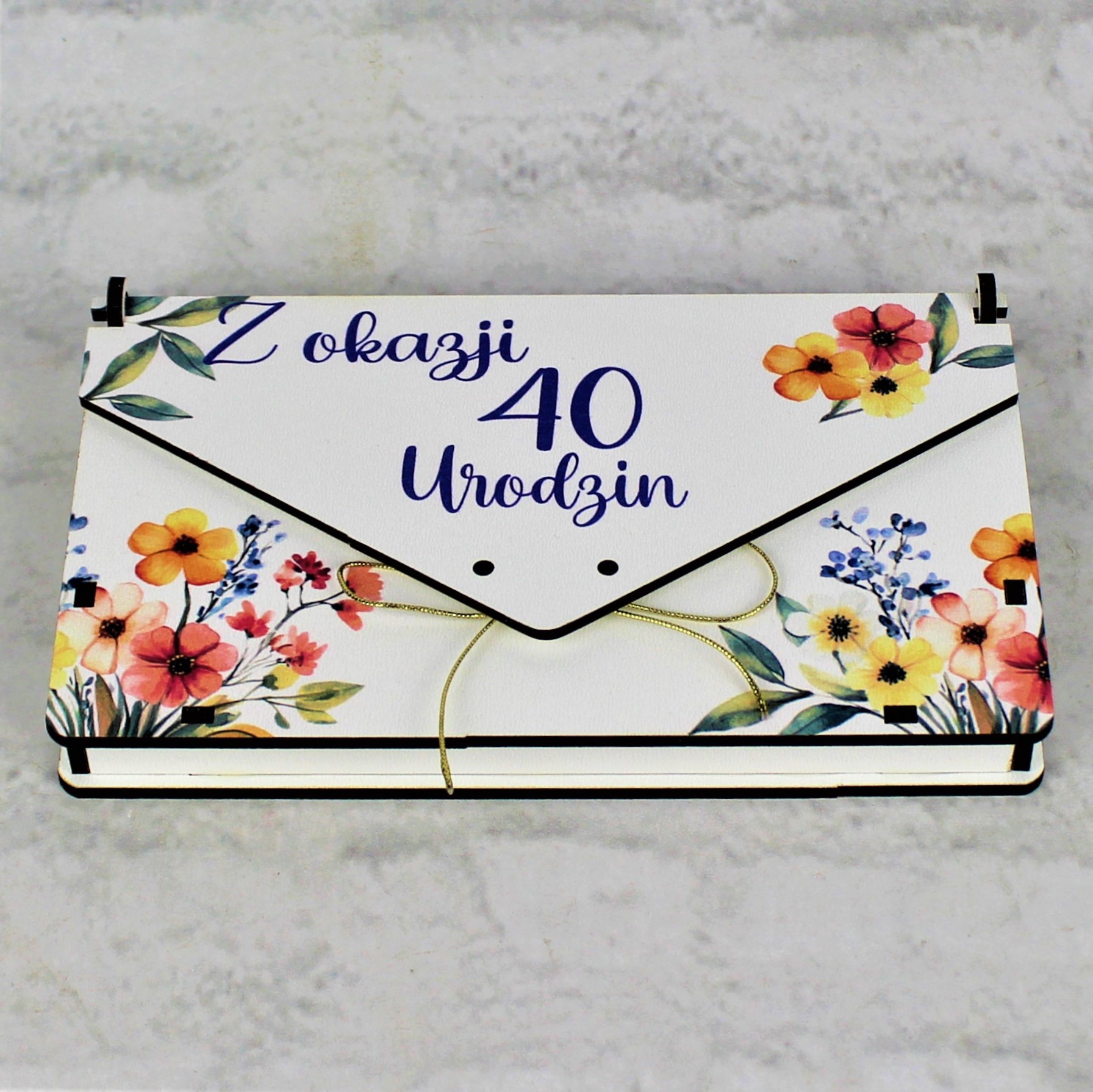 Koperta na Pieniądze Bon Podarunkowy 40 Urodziny Personalizowana - obrazek 3
