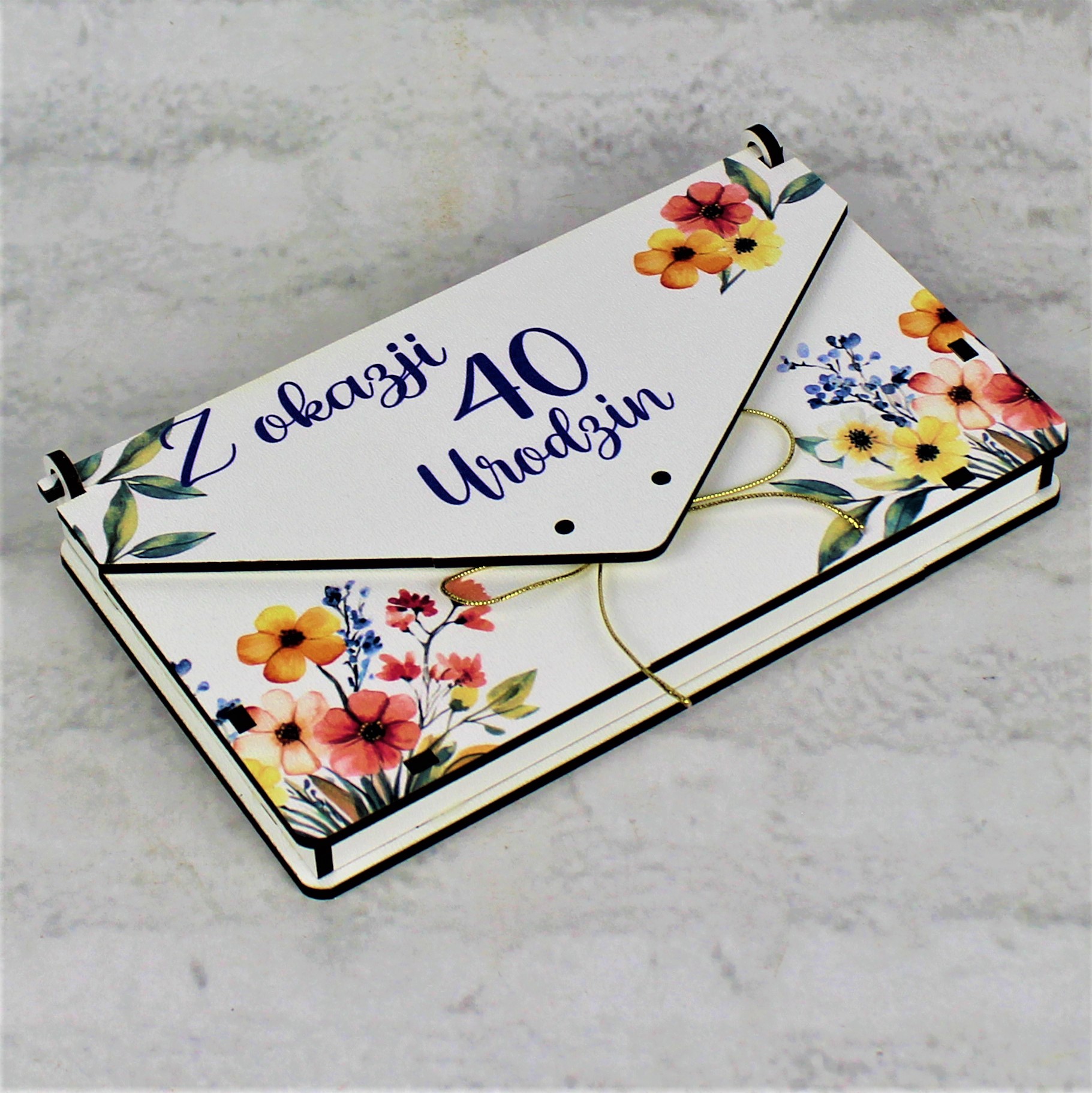 Koperta na Pieniądze Bon Podarunkowy 40 Urodziny Personalizowana - obrazek 5