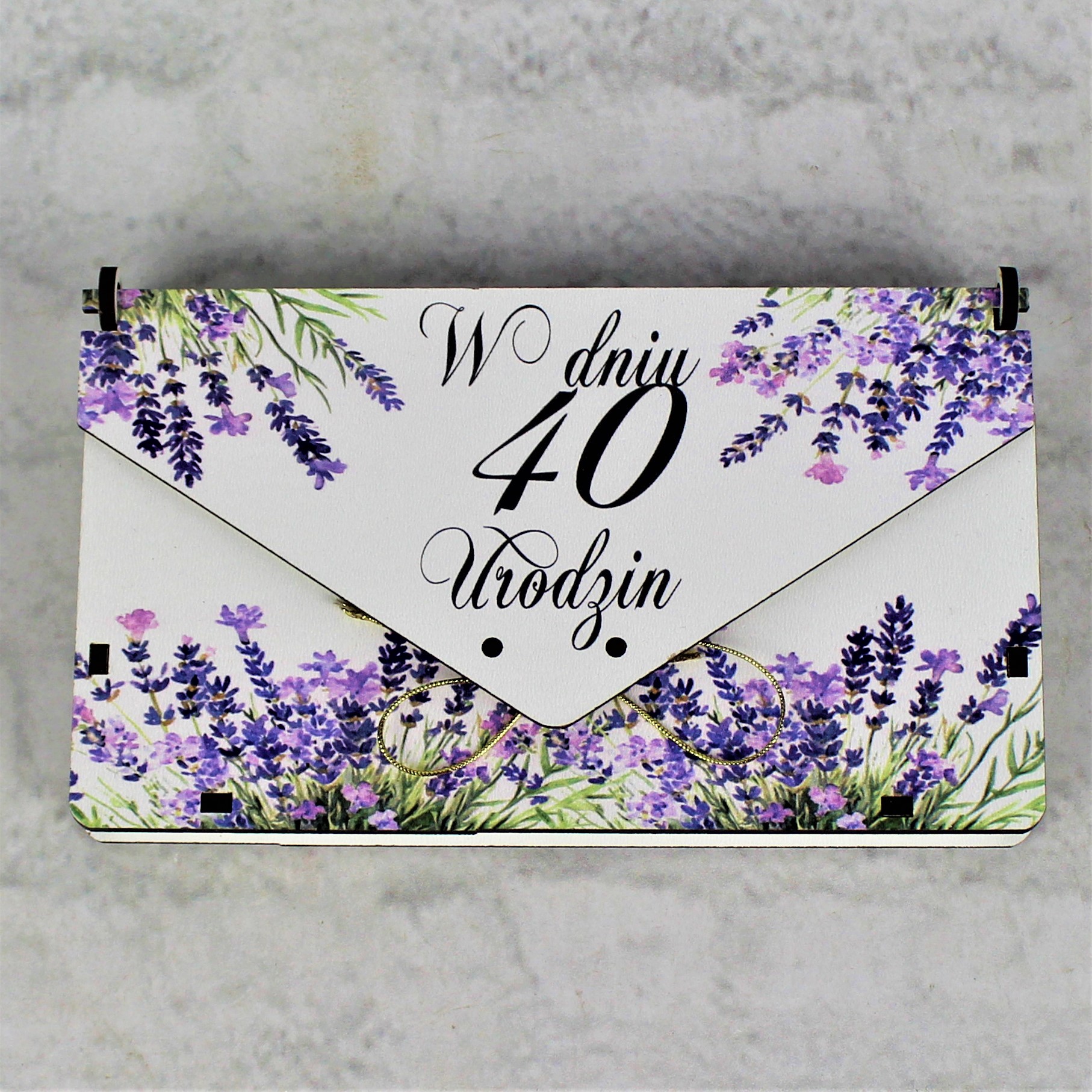 Koperta na Pieniądze Bon Podarunkowy 40 Urodziny Personalizowana - obrazek 2